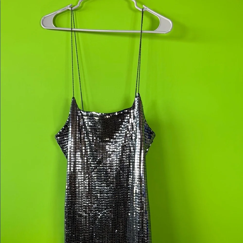 Almost Famous Silver Sequin Slip Mini Dress - Picture 8 of 11